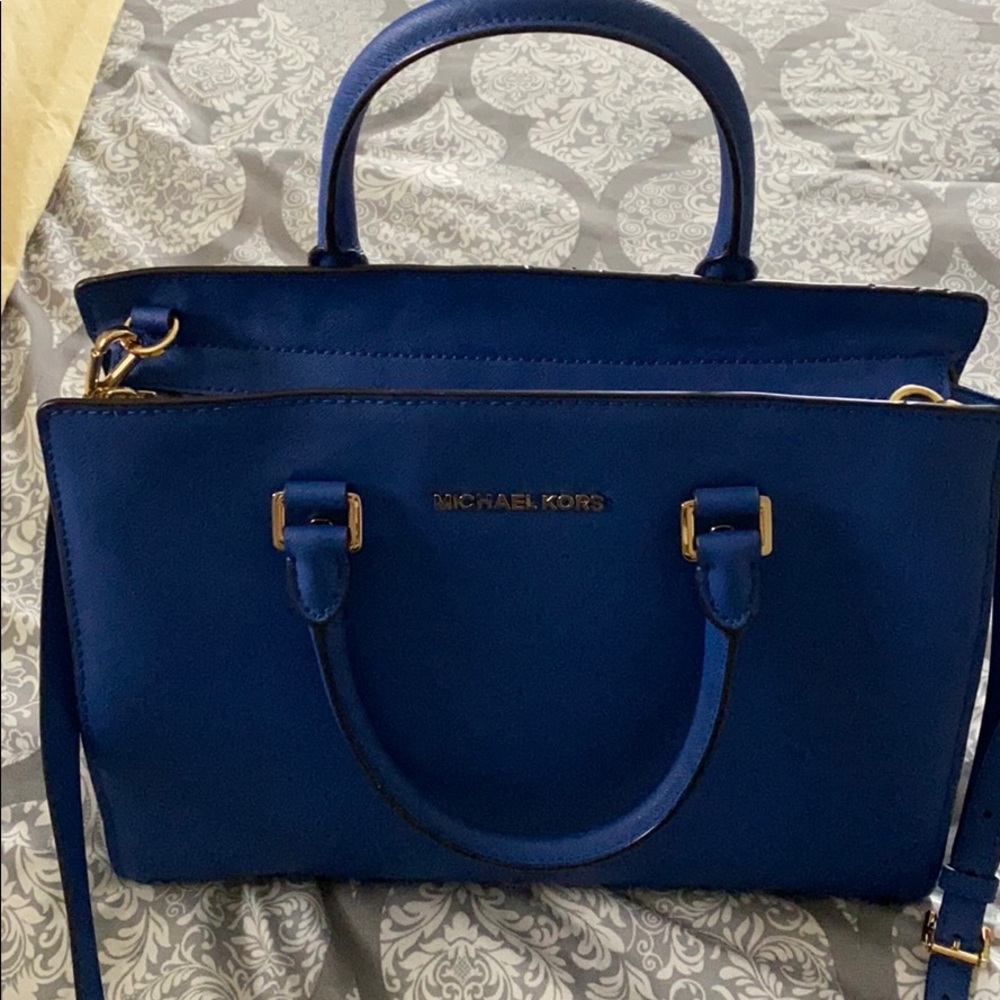 Electric blue hang bag - Picture 3 of 4